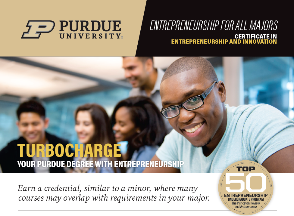 Program Entrepreneurship and Innovation Certificate Purdue